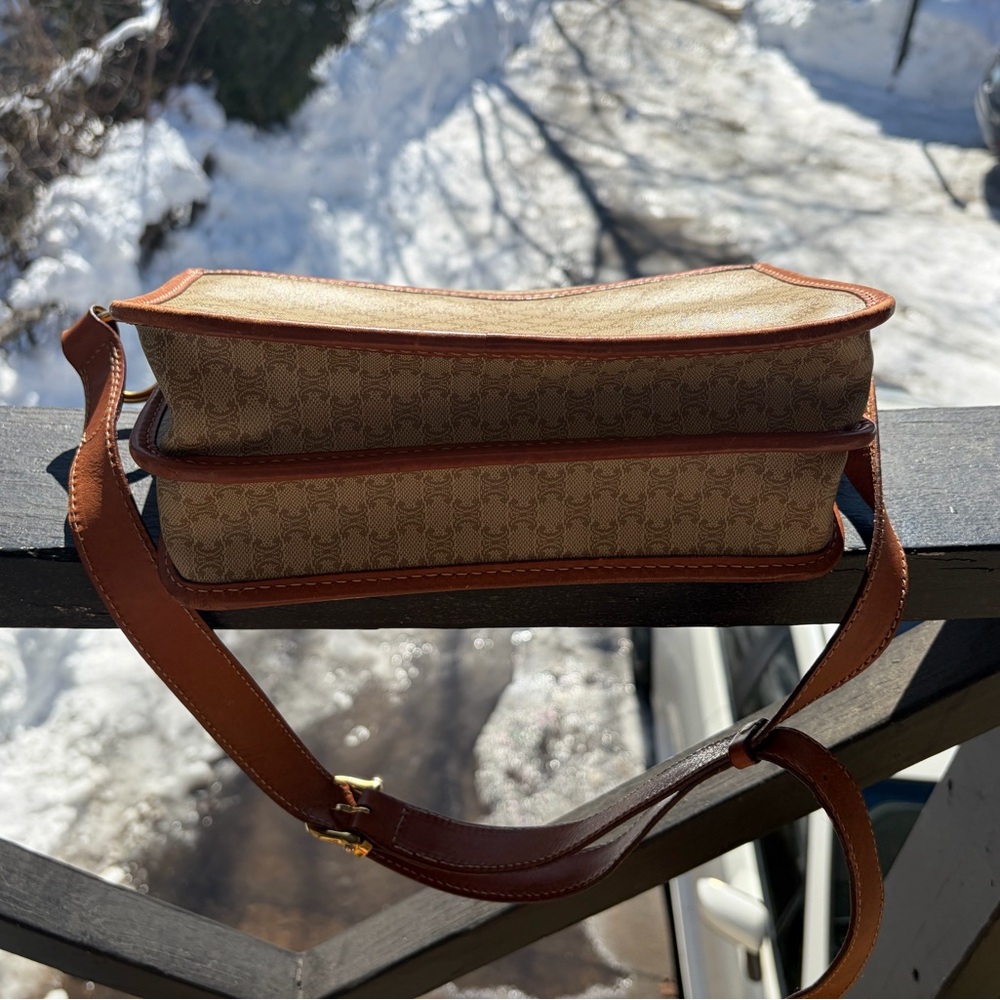 Celine Tan and Brown Crossbody Bag - Picture 7 of 13